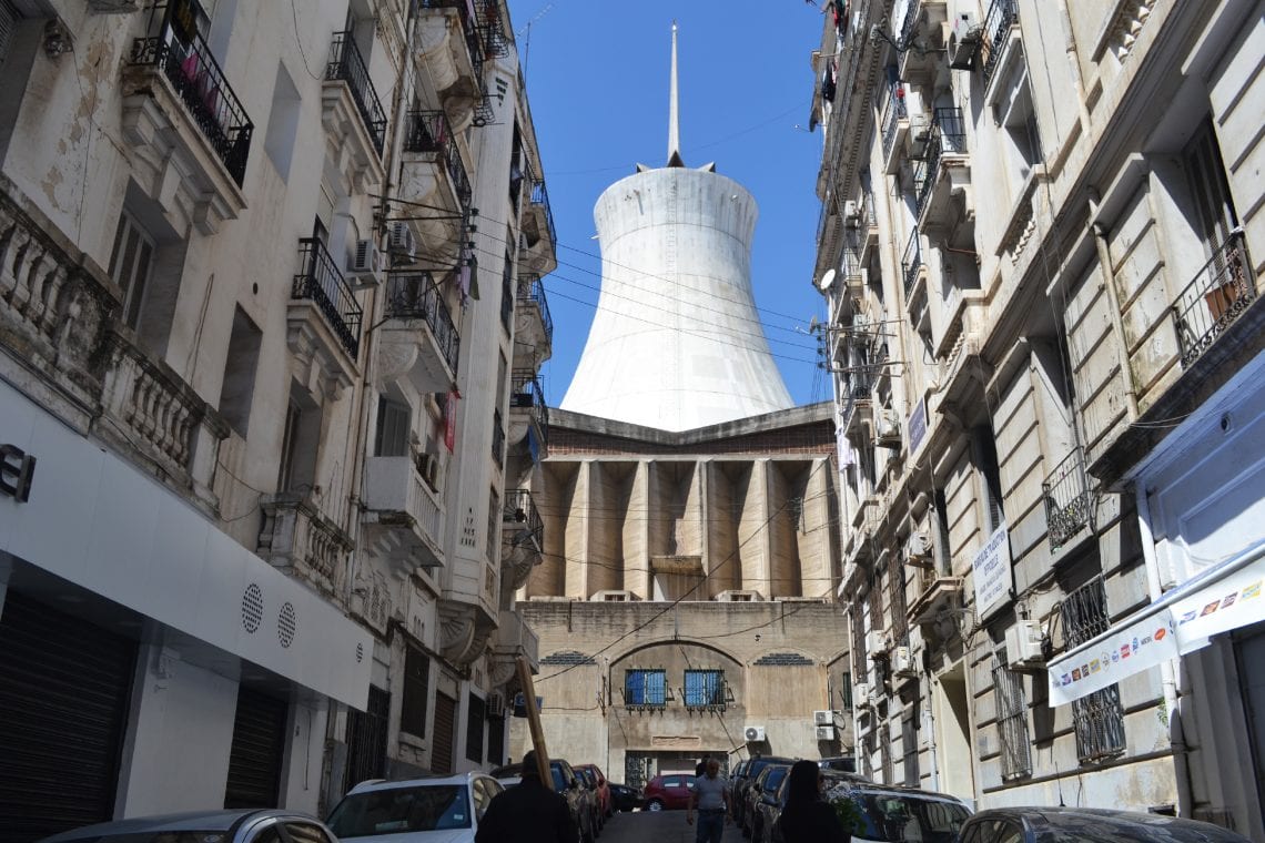 algiers the cathédrale du sacré cœur d'alger looks abit like a cooling tower