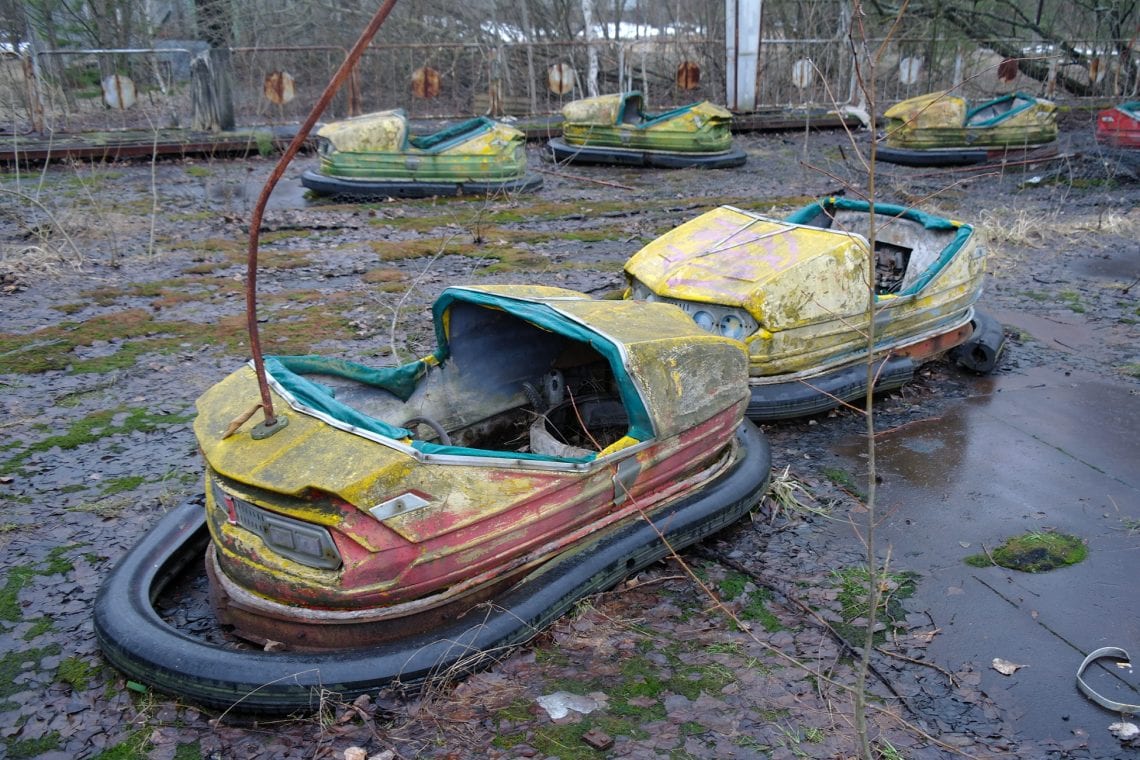 chernobyle bumper cars decaying