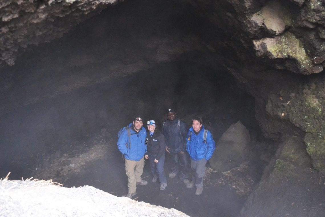 etna the gang exploring lava tunnels