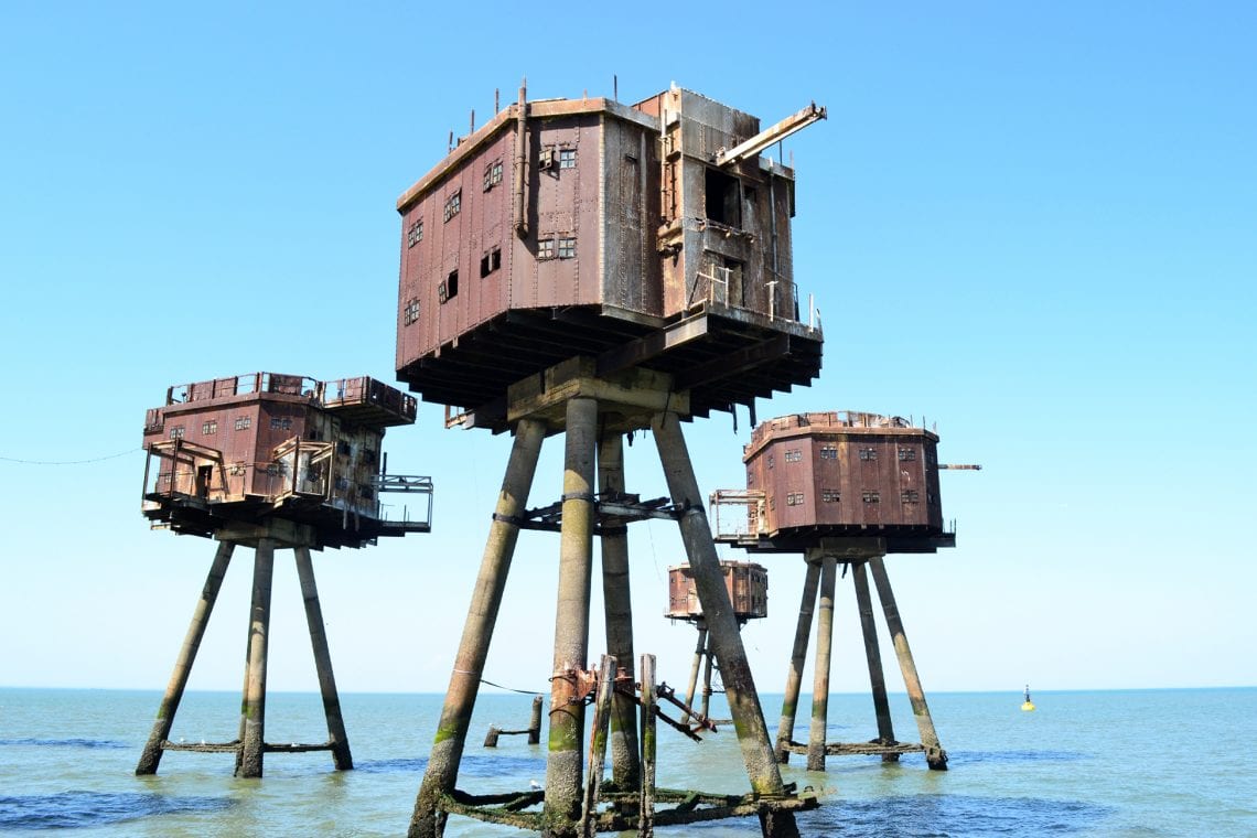 maunsell forts up close to the forts